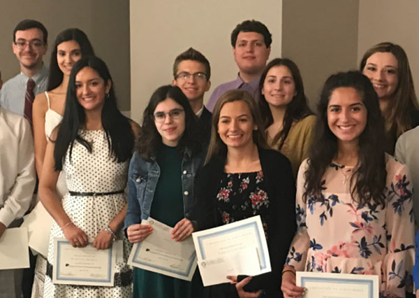 Group photo of Andreas Proimos Scholarship Fund recipients